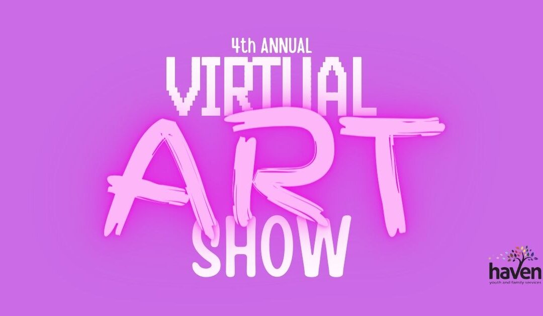 Graphic that reads virtual art show.